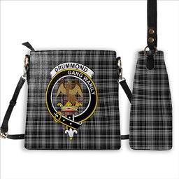 ScotsTee Shop Scottish Drummond Grey Clans Originaux Crest Tartan Bucket Bag Ladies Shoulder Bag Midi