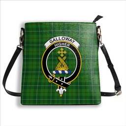 ScotsTee Shop Scottish Galloway Crest Tartan Bucket Bag Ladies Shoulder Bag Midi