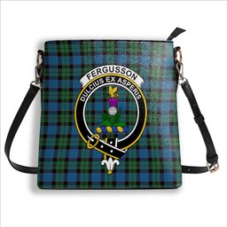 ScotsTee Shop Scottish Fergusson of Balquhidder Ancient Crest Tartan Bucket Bag Ladies Shoulder Bag Midi