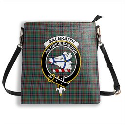 ScotsTee Shop Scottish Galbraith Old Ancient Crest Tartan Bucket Bag Ladies Shoulder Bag Midi