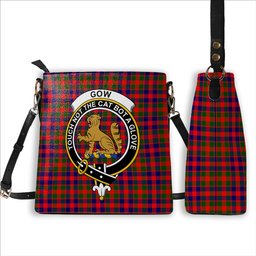 ScotsTee Shop Scottish Gow Modern Crest Tartan Bucket Bag Ladies Shoulder Bag Midi