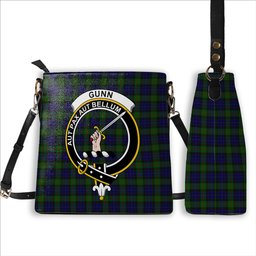 ScotsTee Shop Scottish Gunn Crest Tartan Bucket Bag Ladies Shoulder Bag Midi