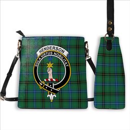 ScotsTee Shop Scottish Henderson Ancient Crest Tartan Bucket Bag Ladies Shoulder Bag Midi