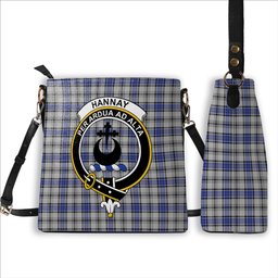 ScotsTee Shop Scottish Hannay Crest Tartan Bucket Bag Ladies Shoulder Bag Midi