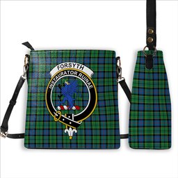 ScotsTee Shop Scottish Forsyth Ancient Crest Tartan Bucket Bag Ladies Shoulder Bag Midi