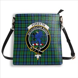 ScotsTee Shop Scottish Forsyth Ancient Crest Tartan Bucket Bag Ladies Shoulder Bag Midi