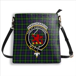 ScotsTee Shop Scottish Farquharson Crest Tartan Bucket Bag Ladies Shoulder Bag Midi