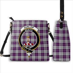 ScotsTee Shop Scottish Dunlop Dress Crest Tartan Bucket Bag Ladies Shoulder Bag Midi