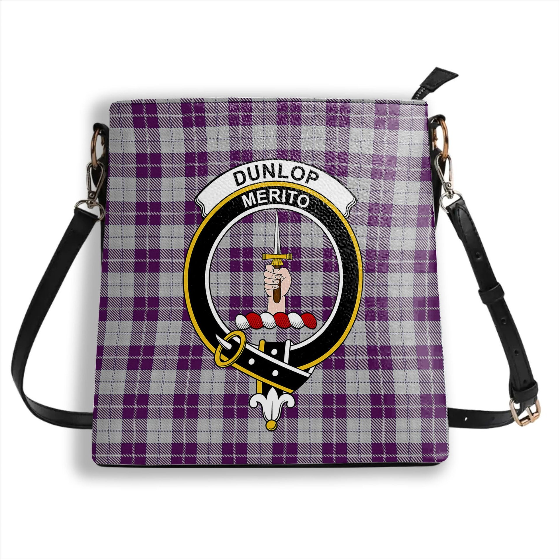 ScotsTee Shop Scottish Dunlop Dress Crest Tartan Bucket Bag Ladies Shoulder Bag Midi