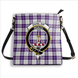ScotsTee Shop Scottish Dunlop Dress Modern Crest Tartan Bucket Bag Ladies Shoulder Bag Midi
