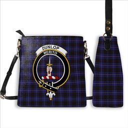 ScotsTee Shop Scottish Dunlop Crest Tartan Bucket Bag Ladies Shoulder Bag Midi