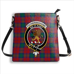 ScotsTee Shop Scottish Fotheringham Crest Tartan Bucket Bag Ladies Shoulder Bag Midi