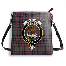 ScotsTee Shop Scottish Graham of Airth Ancient Crest Tartan Bucket Bag Ladies Shoulder Bag Midi
