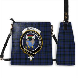 ScotsTee Shop Scottish Hope Weir Crest Tartan Bucket Bag Ladies Shoulder Bag Midi