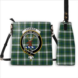 ScotsTee Shop Scottish Forbes Dress Ancient Crest Tartan Bucket Bag Ladies Shoulder Bag Midi
