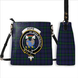ScotsTee Shop Scottish Hope-Vere Weir Crest Tartan Bucket Bag Ladies Shoulder Bag Midi