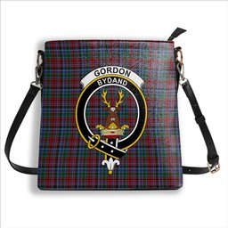 ScotsTee Shop Scottish Gordon Red Crest Tartan Bucket Bag Ladies Shoulder Bag Midi