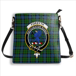 ScotsTee Shop Scottish Forsyth 1795 Crest Tartan Bucket Bag Ladies Shoulder Bag Midi