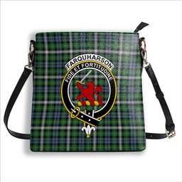 ScotsTee Shop Scottish Farquharson Dress Ancient Crest Tartan Bucket Bag Ladies Shoulder Bag Midi