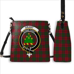 ScotsTee Shop Scottish Grant 1819 1 Crest Tartan Bucket Bag Ladies Shoulder Bag Midi