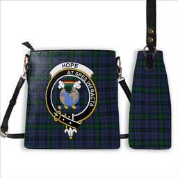 ScotsTee Shop Scottish Hope-Vere Weir Modern Crest Tartan Bucket Bag Ladies Shoulder Bag Midi