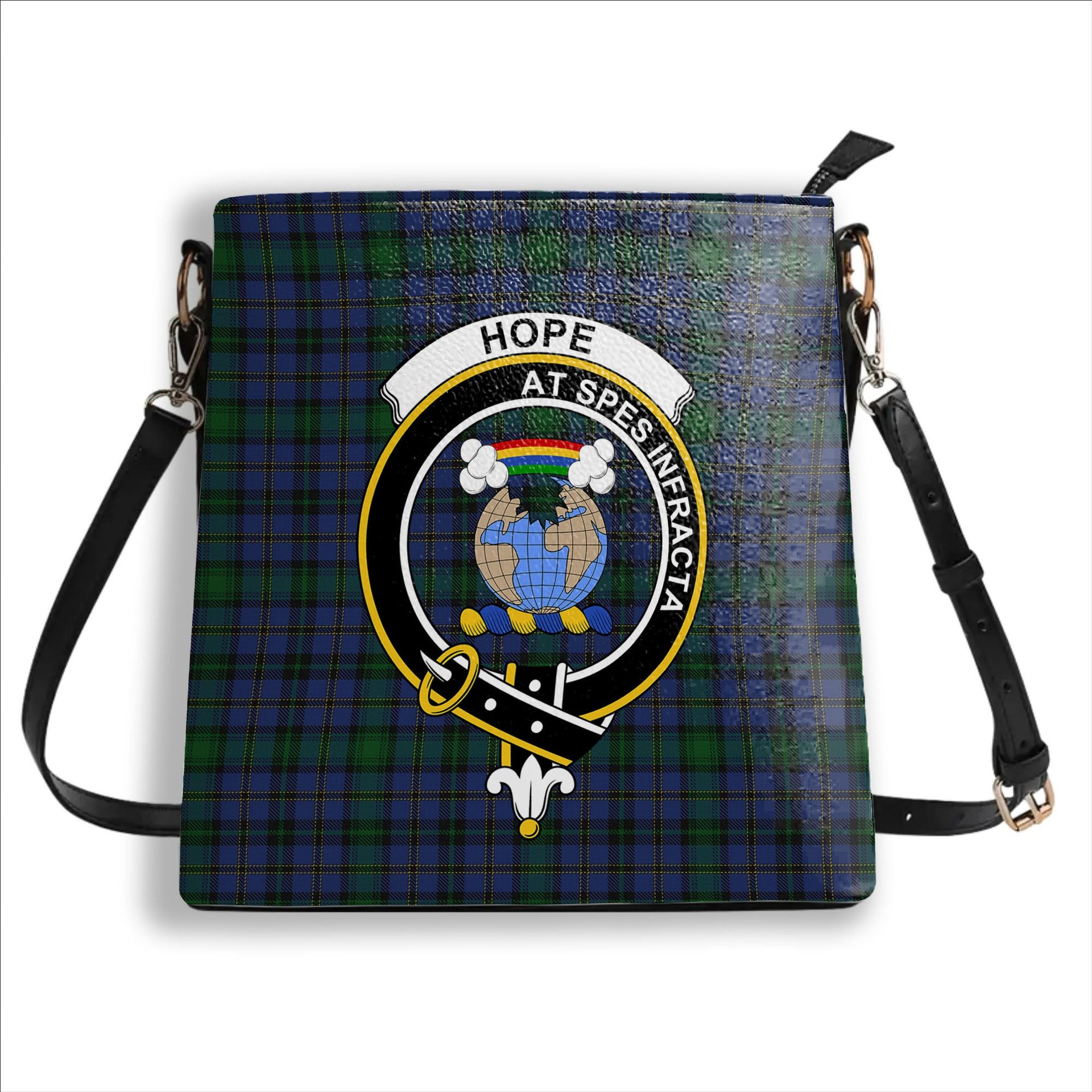 ScotsTee Shop Scottish Hope-Vere Weir Modern Crest Tartan Bucket Bag Ladies Shoulder Bag Midi