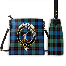 ScotsTee Shop Scottish Guthrie Ancient Crest Tartan Bucket Bag Ladies Shoulder Bag Midi