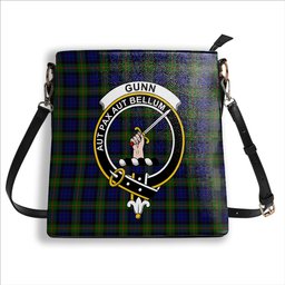 ScotsTee Shop Scottish Gunn Modern Crest Tartan Bucket Bag Ladies Shoulder Bag Midi