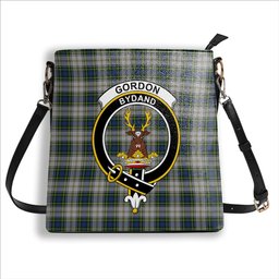 ScotsTee Shop Scottish Gordon Dress 4 Crest Tartan Bucket Bag Ladies Shoulder Bag Midi