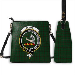ScotsTee Shop Scottish Skene Hunting Crest Tartan Bucket Bag Ladies Shoulder Bag Midi