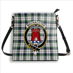 ScotsTee Shop Scottish MacNachten Dress Modern Crest Tartan Bucket Bag Ladies Shoulder Bag Midi