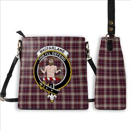 ScotsTee Shop Scottish MacFarlane Dress Crest Tartan Bucket Bag Ladies Shoulder Bag Midi