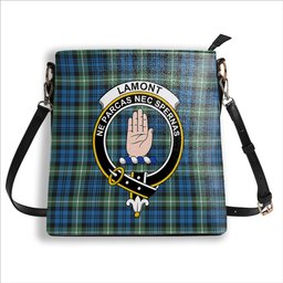 ScotsTee Shop Scottish Lamont Ancient Crest Tartan Bucket Bag Ladies Shoulder Bag Midi