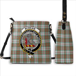 ScotsTee Shop Scottish McBean Dress Ancient Crest Tartan Bucket Bag Ladies Shoulder Bag Midi