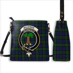 ScotsTee Shop Scottish MacEwen Crest Tartan Bucket Bag Ladies Shoulder Bag Midi