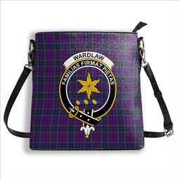 ScotsTee Shop Scottish Wardlaw Modern Crest Tartan Bucket Bag Ladies Shoulder Bag Midi