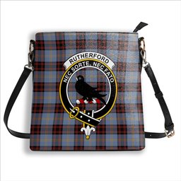 ScotsTee Shop Scottish Rutherford Ancient Crest Tartan Bucket Bag Ladies Shoulder Bag Midi