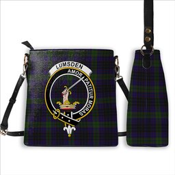 ScotsTee Shop Scottish Lumsden Hunting Crest Tartan Bucket Bag Ladies Shoulder Bag Midi