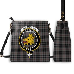 ScotsTee Shop Scottish Thompson Grey Crest Tartan Bucket Bag Ladies Shoulder Bag Midi