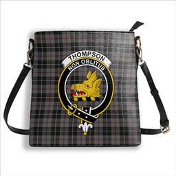 ScotsTee Shop Scottish Thompson Grey Crest Tartan Bucket Bag Ladies Shoulder Bag Midi