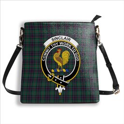 ScotsTee Shop Scottish Sinclair Hunting Modern Clan Crest Tartan Bucket Bag Ladies Shoulder Bag Midi