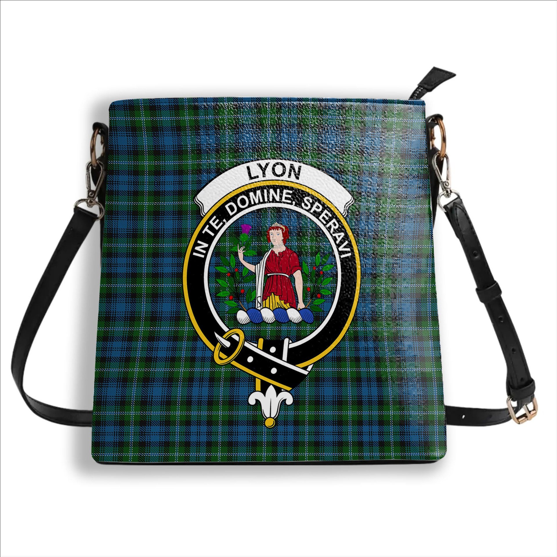 ScotsTee Shop Scottish Lyon Crest Tartan Bucket Bag Ladies Shoulder Bag Midi
