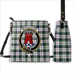 ScotsTee Shop Scottish McNachten Dress Modern Crest Tartan Bucket Bag Ladies Shoulder Bag Midi