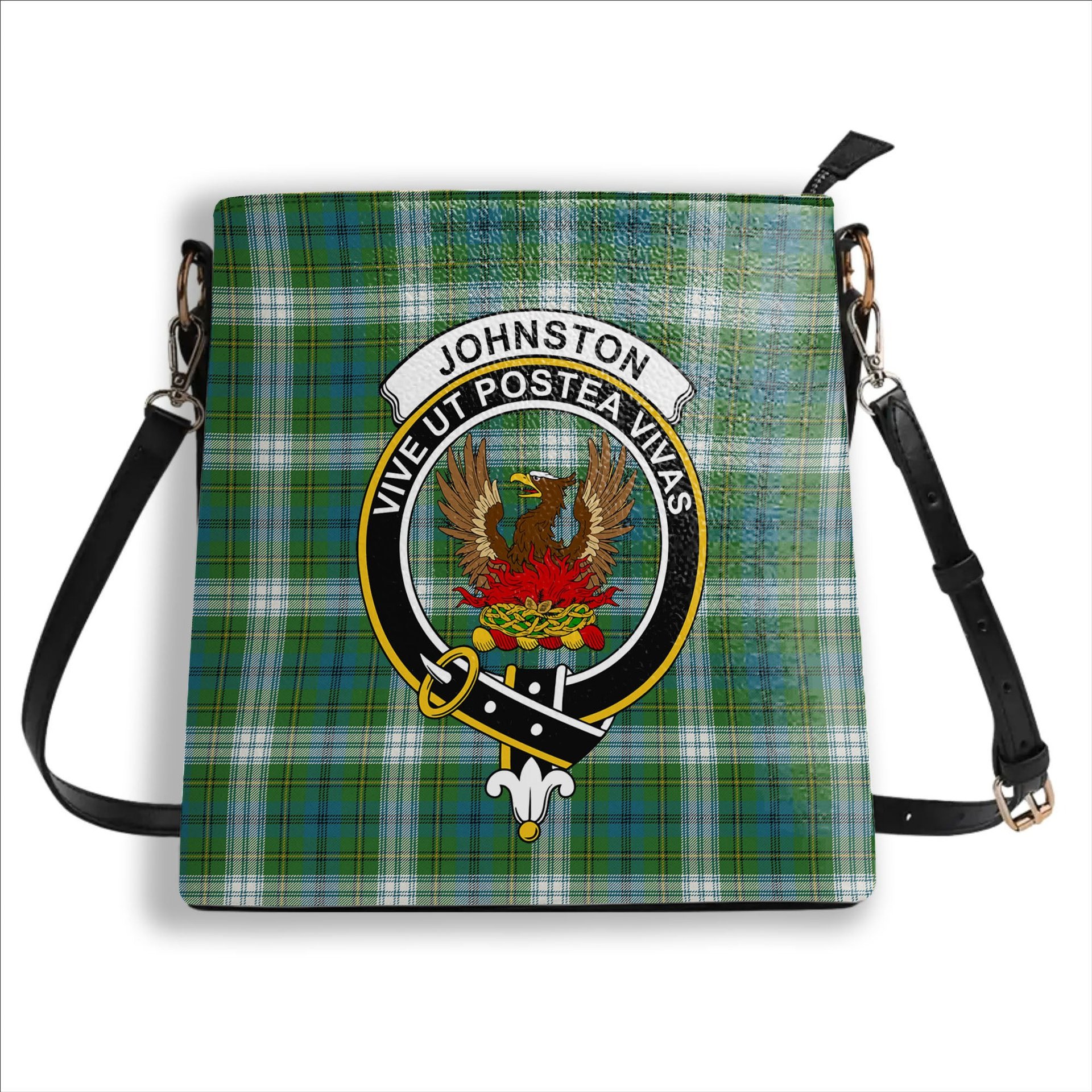 ScotsTee Shop Scottish Johnston Dress Ancient Crest Tartan Bucket Bag Ladies Shoulder Bag Midi