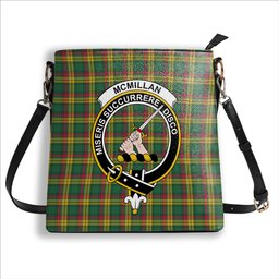 ScotsTee Shop Scottish McMillan Old Ancient Crest Tartan Bucket Bag Ladies Shoulder Bag Midi