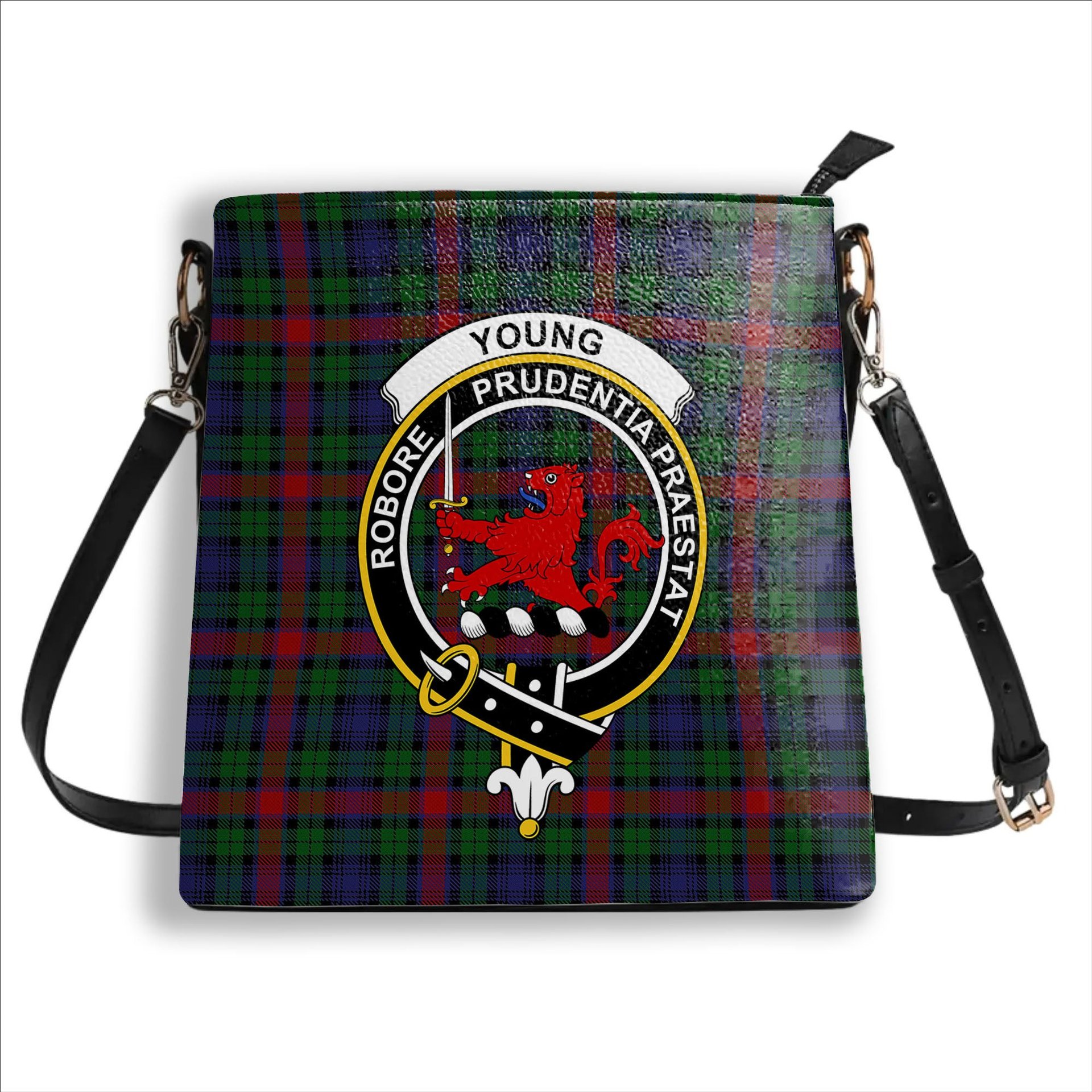 ScotsTee Shop Scottish Young Presidents Organisation Crest Tartan Bucket Bag Ladies Shoulder Bag Midi