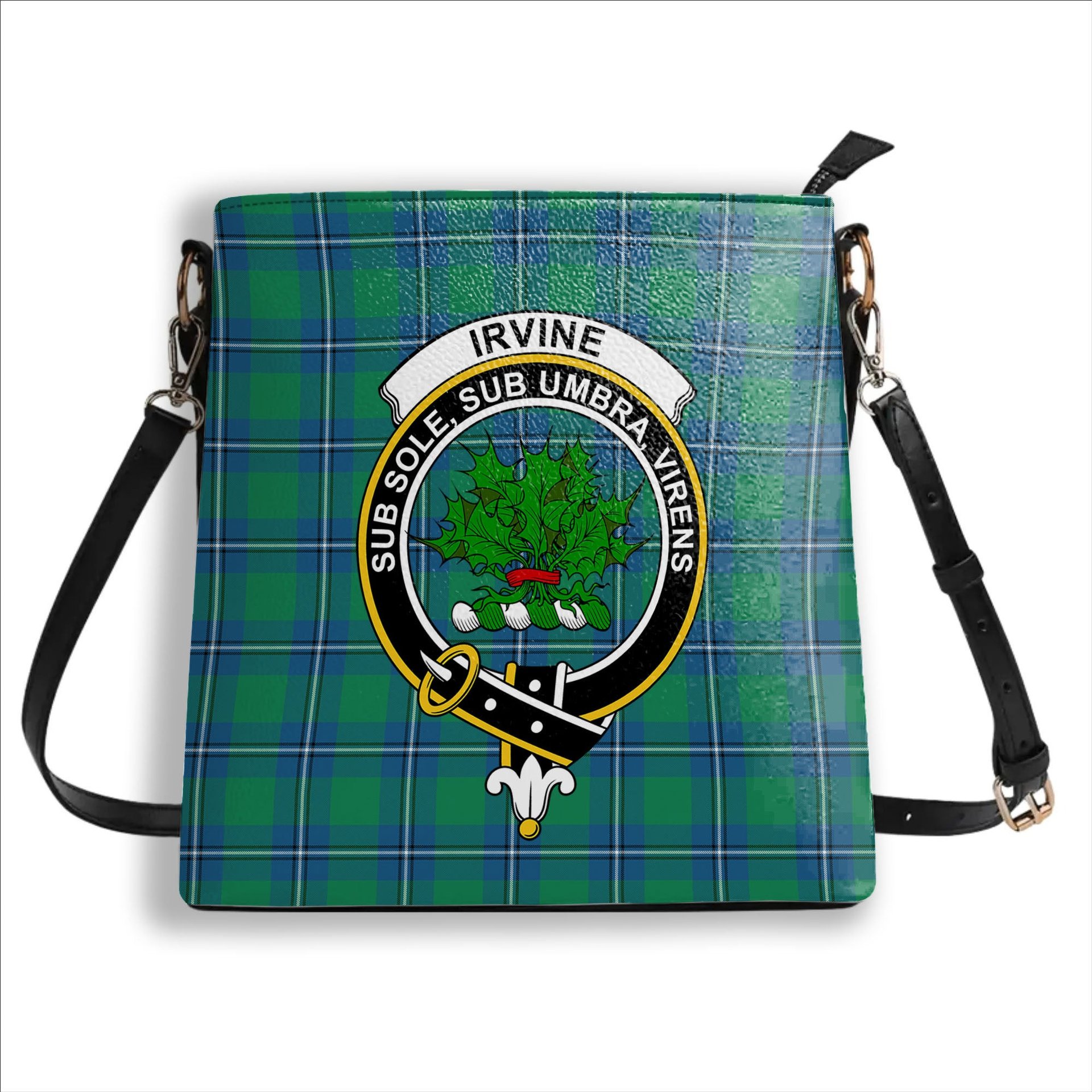 ScotsTee Shop Scottish Irvine Ancient Crest Tartan Bucket Bag Ladies Shoulder Bag Midi
