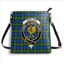 ScotsTee Shop Scottish Sinclair-Brown Ancient Crest Tartan Bucket Bag Ladies Shoulder Bag Midi
