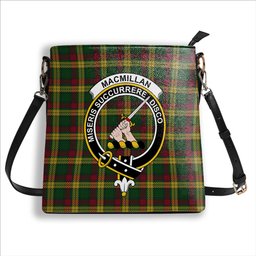 ScotsTee Shop Scottish MacMillan Ancient Crest Tartan Bucket Bag Ladies Shoulder Bag Midi