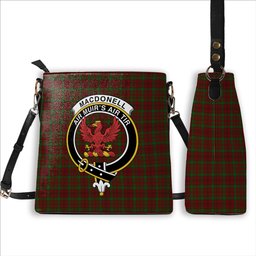 ScotsTee Shop Scottish MacDonell of Keppoch 3 Crest Tartan Bucket Bag Ladies Shoulder Bag Midi